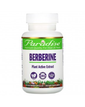 Paradise Herbs, берберин, 60 вегетарианских капсул Paradise Herbs, берберин, 60 вегетарианских капсул